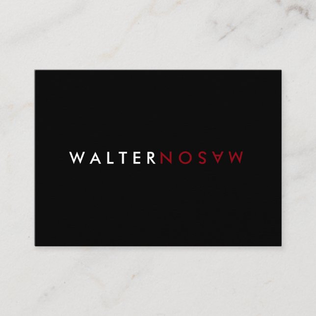 Letter Flip Business Card (Front)