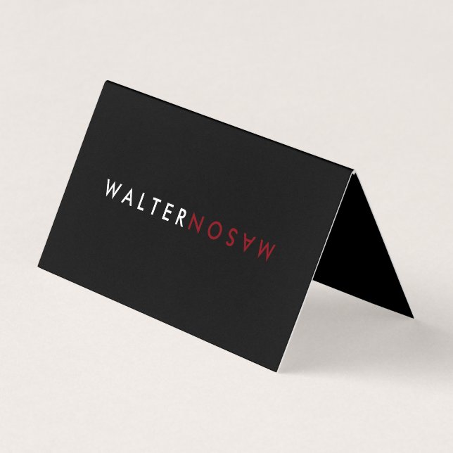 Letter Flip Business Card (Front)