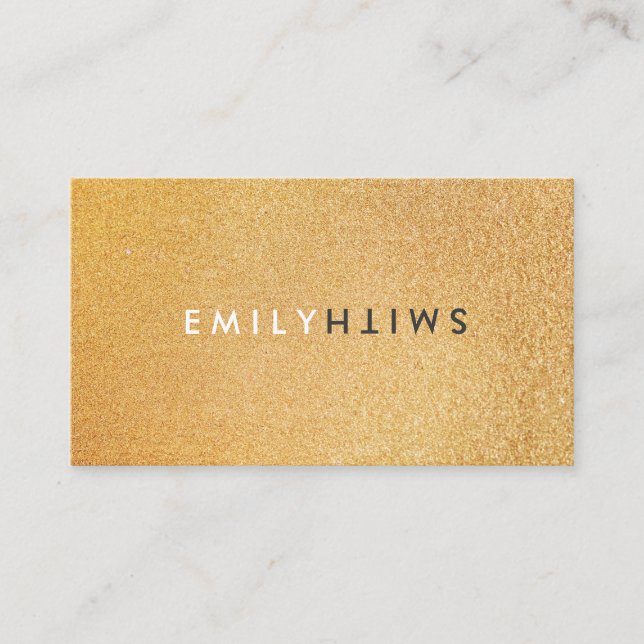 Letter Flip / Glitter Background and Grey Business Card (Front)