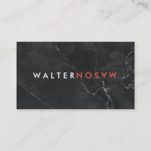 Letter Flip   Marble   Lux Executive Business Card