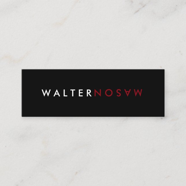 Letter Flip Mini Business Card (Front)