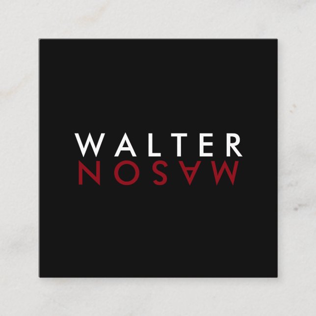 Letter Flip Square Business Card (Front)