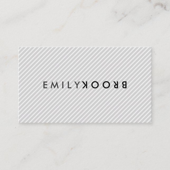 Letter Flip Stripes Business Card (Front)