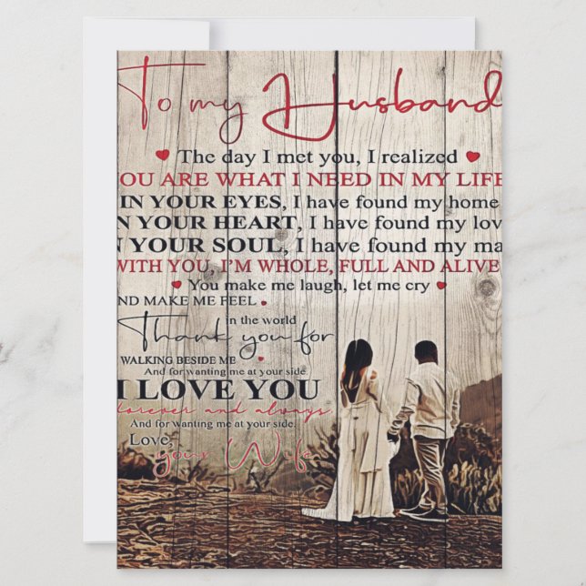 Letter For Him | Cool To My Husband Gift (Front)