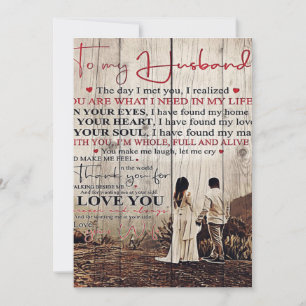 Letter For Him   Cool To My Husband Gift Holiday Card