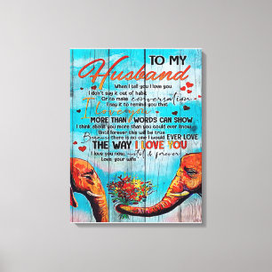 Letter For Husband Cool Family Decoration Canvas Print