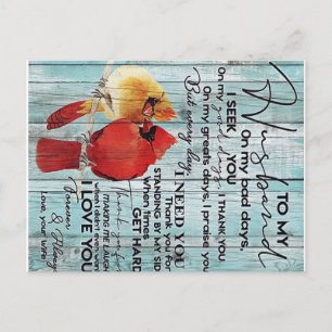 Letter For Husband   Family Decoration   Announcement Postcard