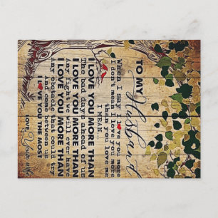 Letter For Husband Family Decoration Postcard