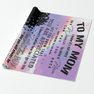 Letter For Mum | To My Mum Rainbow Gift Wrapping Paper