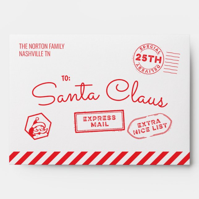 Letter for Santa Envelope (Front)