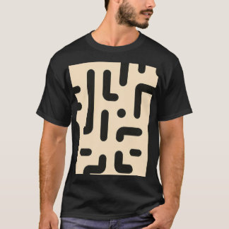 Letter fragments on pale beige background T-Shirt