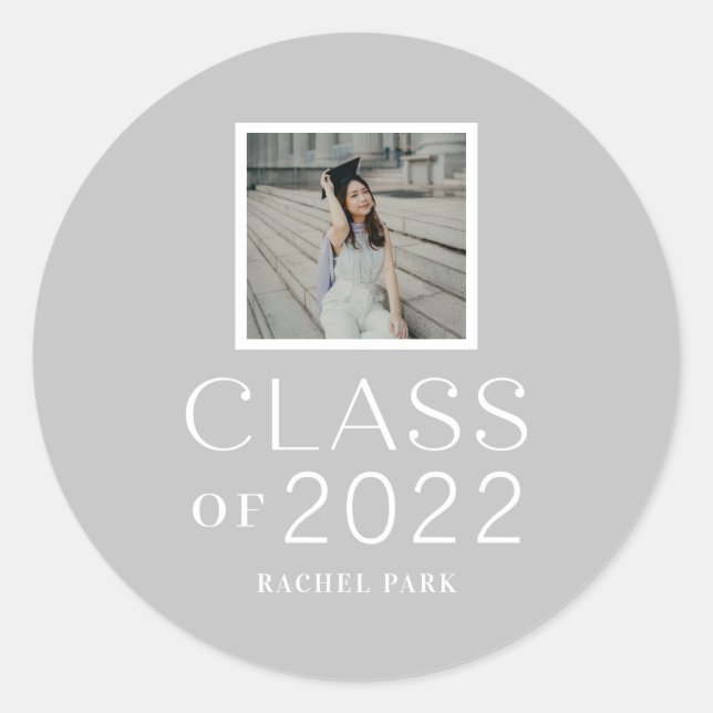 Letter Frame Editable Colour Graduation Stickers (Front)