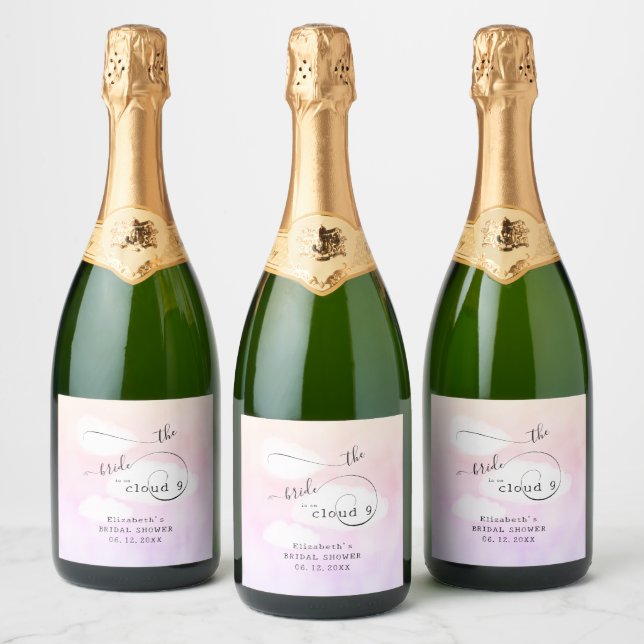 Letter from Cloud 9 Fun Humourous Bridal Shower Sparkling Wine Label (Bottles)