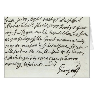 Letter from George II to the Duke of Newcastle