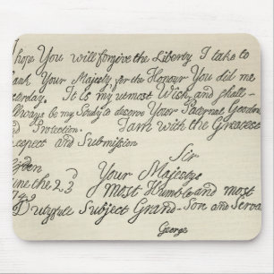 Letter from George III to his grandfather the Mouse Mat