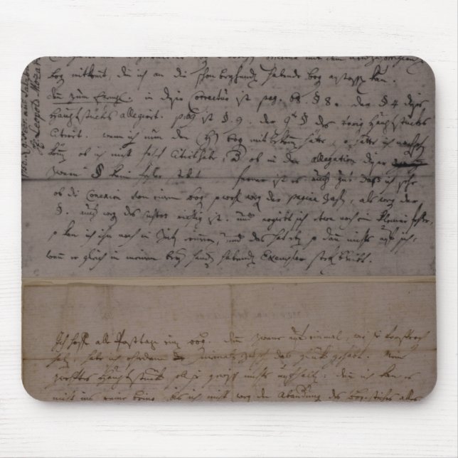 Letter from Leopold Mozart Mouse Mat (Front)
