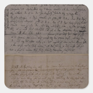 Letter from Leopold Mozart Square Sticker