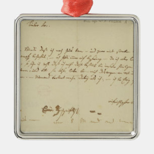 Letter from Mozart to a freemason, January 1786 Metal Tree Decoration