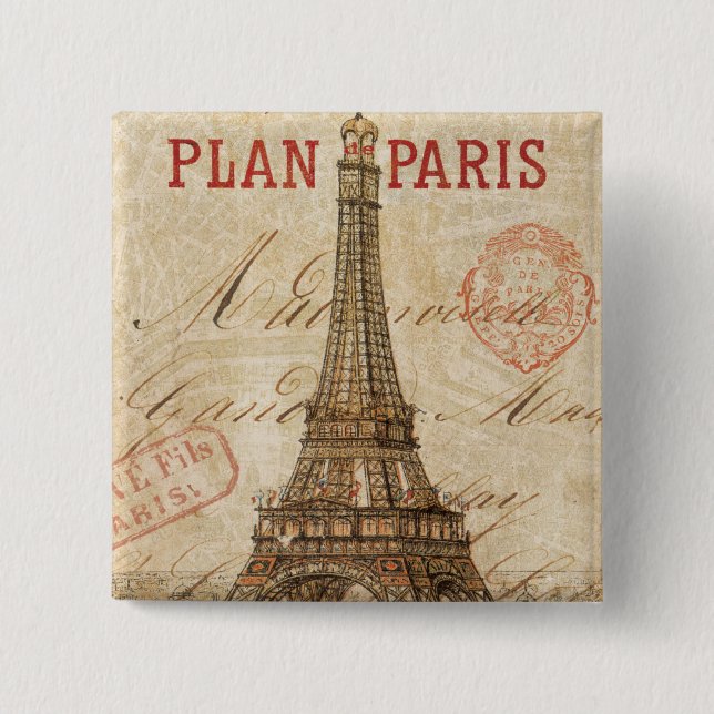 Letter from Paris 15 Cm Square Badge (Front)