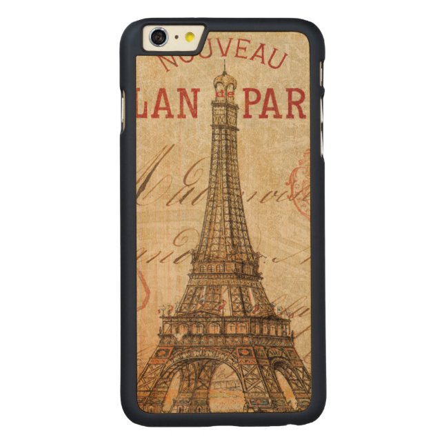 Letter from Paris Carved Wood iPhone Case (Back)