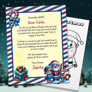 Letter from Santa and Colouring Page for Boy