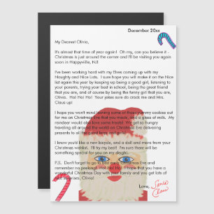 Letter from Santa Candy Canes Child's Name