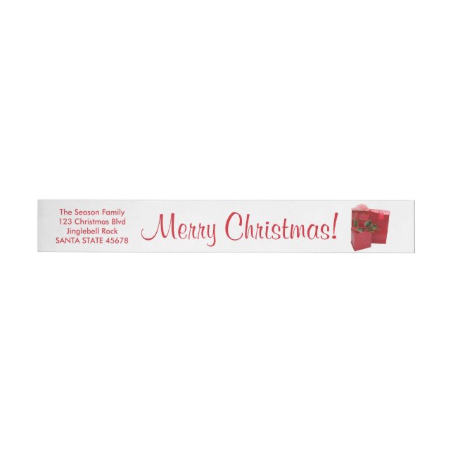 Letter from Santa Christmas Wraparound Address Label (Individual)