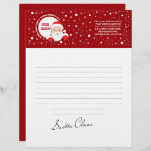 Letter from Santa Claus. Custom Christmas Letterhe Custom Letterhead