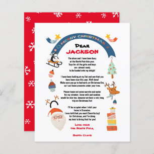 Letter from Santa from the North Pole Christmas