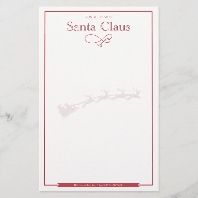 Letter From Santa Nice Blank (Front)