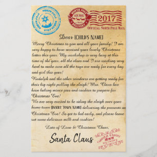 Letter From Santa   North Pole Letters   V2 Stationery