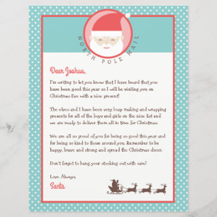 Letter From Santa Personalised & Colouring Page