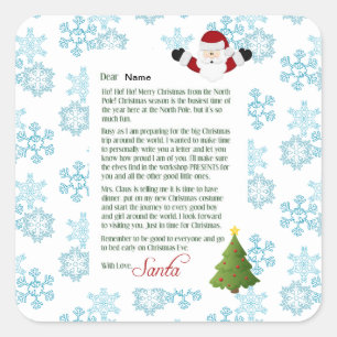 Letter from Santa Square Sticker