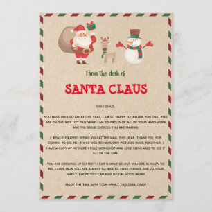 Letter From Santa template