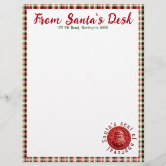 Letter from Santa with Seal Custom Letterhead