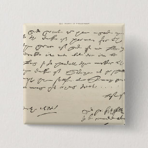 Letter from Sir Francis Drake 15 Cm Square Badge