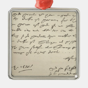 Letter from Sir Francis Drake Metal Tree Decoration