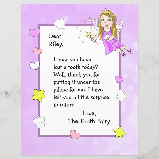 Letter from the Tooth Fairy (Front)