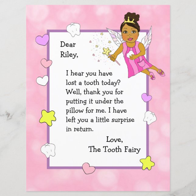 Letter from the Tooth Fairy (Front)