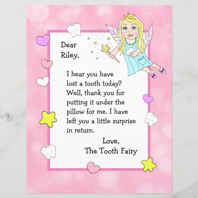 Letter from the Tooth Fairy (Front)