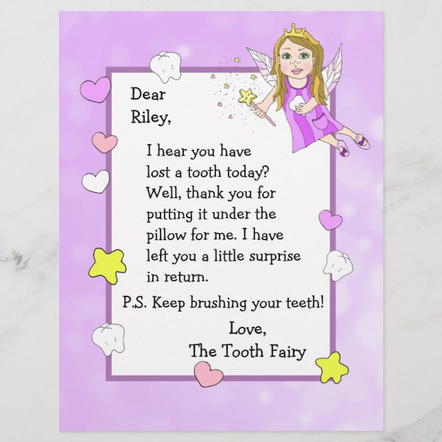Letter from the Tooth Fairy Flyer (Front)