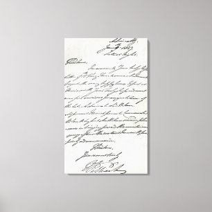 Letter from William IV to Lady Nelson Canvas Print