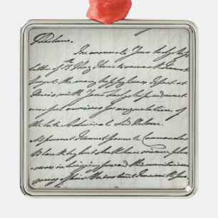 Letter from William IV to Lady Nelson Metal Tree Decoration