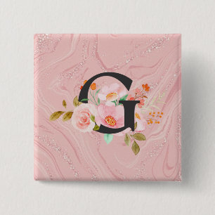 Letter G 15 Cm Square Badge