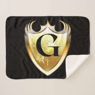 Letter G Capital Alphabet Sherpa Blanket