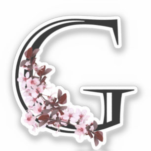 Letter G, Cherry Blossom