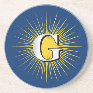 Letter G – masonic symbol Coaster