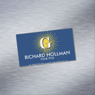 Letter G – masonic symbol Magnetic Business Card