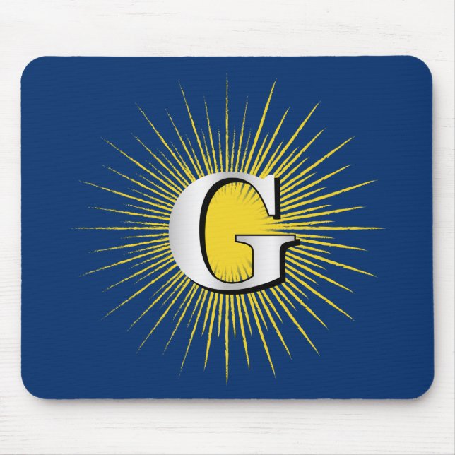 Letter G – masonic symbol Mouse Mat (Front)