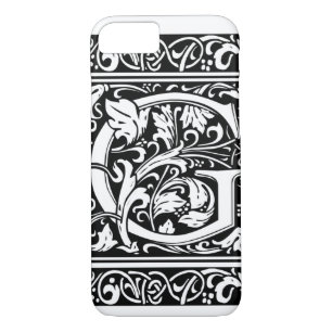 Letter G Mediaeval Monogram Art Nouveau iPhone 8/7 Case